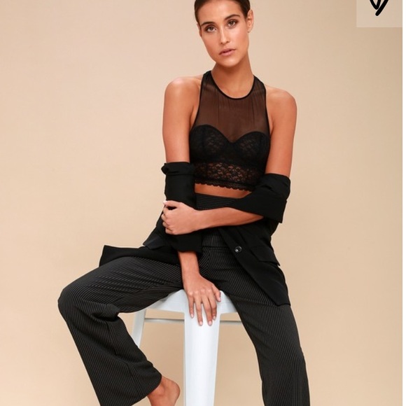 Free People Stay With Me Black Lace Soft Bra - Picture 4 of 8